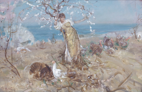 In the joy of the sun, 1880-90 (oil on canvas)