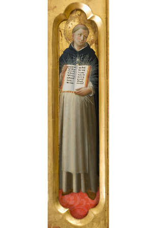 Saint Thomas Aquinas, detail, Guidalotti Polyptych, c.1447-49 (tempera and oil on panel)