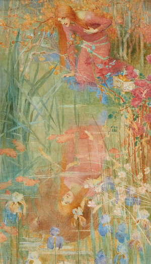 Iduna and the Eagle (watercolour)