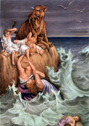 Set of biblical educational Postcards in the 50's (print)