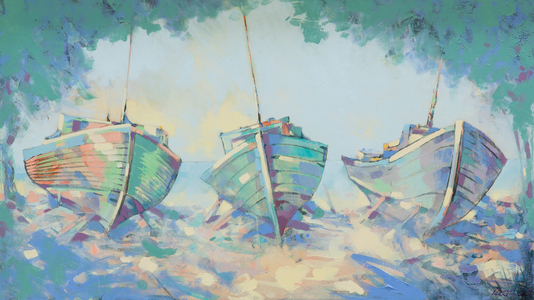 Gone fishing. Barbados, 2015 (oil on canvas)