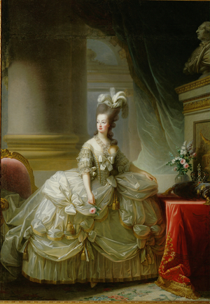 Marie Antoinette, Archduchess, Queen of France, daughter of Empress Maria Theresia, sister of Emperor Joseph II (painting on canvas)