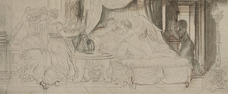 Cupid and Psyche, 1793 (etching, with pen and brown ink and gray wash, on cream laid paper)