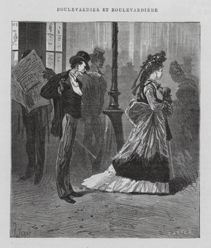 L'Argot Parisien: Boulevardier et Boulevardiere (engraving)