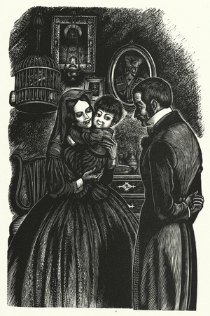 Illustration for Father and Sons by Ivan Turgenev (wood engraving)