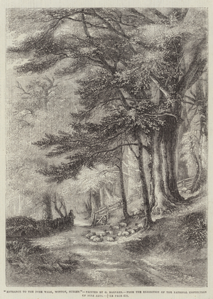Entrance to the Fore Walk, Wotton, Surrey (engraving)