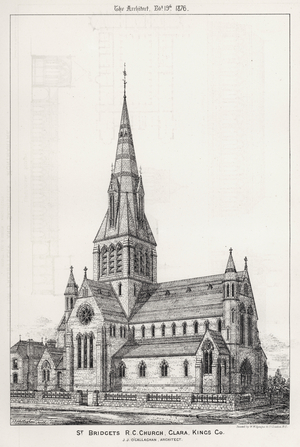 St Bridget's RC Church, Clara, King's County (engraving)