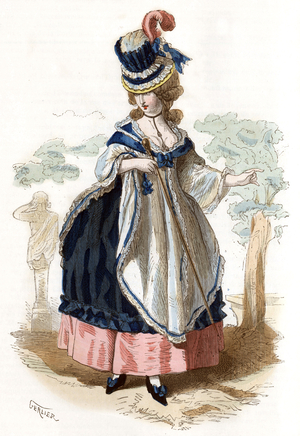 Middle-class woman, 1780, France, engraving