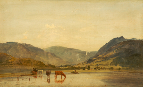 Lake Scene, c.1860-70 (oil on canvas)