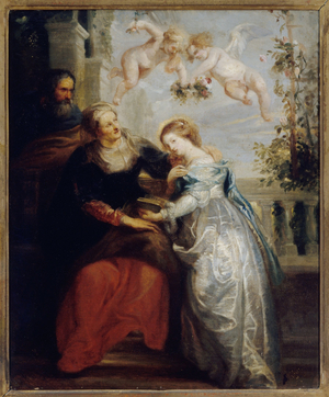 The Education of the Virgin, after Rubens, circa 1839 (oil on canvas)