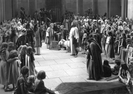 Passion play in Oberammergau (1934) (b/w photo)