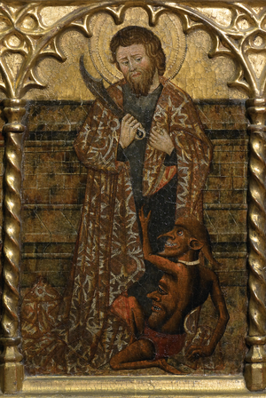 St. Peter, St. John the Baptist, St. Augustine, The Archangel Michael, St. Bartholomew and St. Paul, mid 15th century (oil on panel)