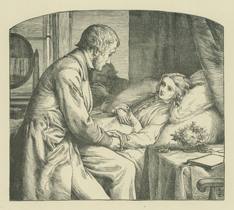 Scene from The May Queen by Alfred Lord Tennyson (engraving)