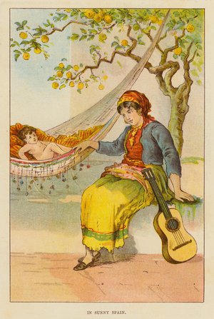 In Sunny Spain (colour litho)