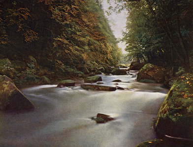 Falls of the River Prum, Eifel, Germany (colour photo)
