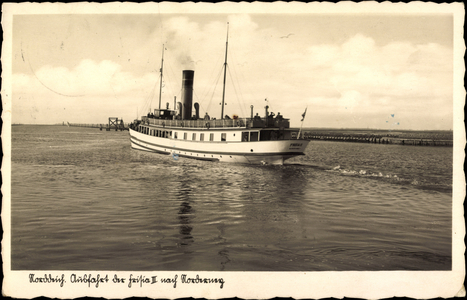 North Frisia shipping company, Ferry ship Frisia III, Departure