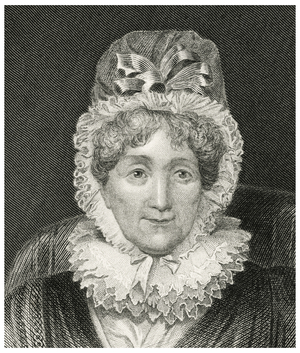 Hannah More (1745-1833), English Religious Writer, Head and Shoulders Portrait, Steel Engraving, Portrait Gallery of Eminent Men and Women of Europe and America by Evert A. Duyckinck, Published by Henry J. Johnson, Johnson, Wilson & Company, New York, 1873 (print)