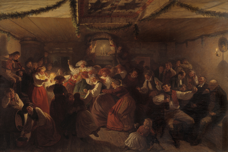 A Wedding Party from Vingåker, 1857 (oil on canvas)