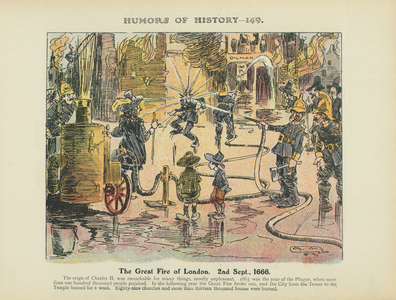 The Great Fire of London. 2nd Sept., 1666 (colour litho)
