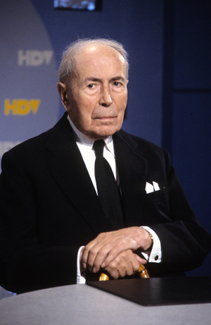 Antoine Pinay French Minister of Finance In 1958-1960 Ici A L Show Tv L Heure De Verite In 1992 (photo)