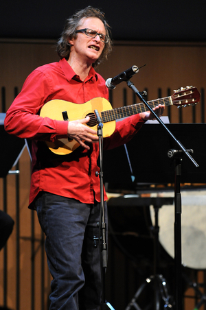 Simon Munnery performing at King's Place