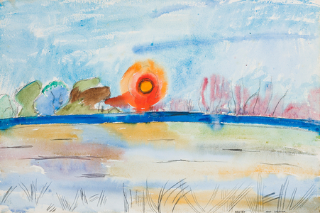 Kent, Sundown, c.1900 (pencil & w/c on paper)