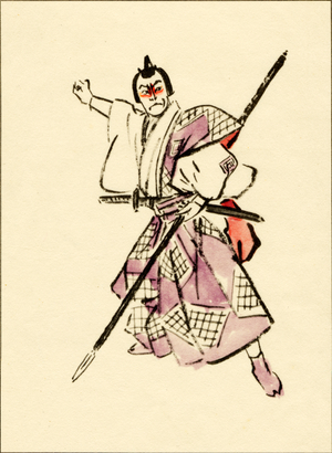 Japan Kabuki theatre scene