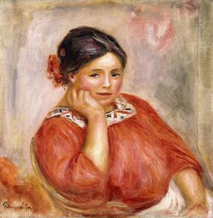 Portrait of Gabrielle in a Red Blouse, 1896 (oil on canvas)