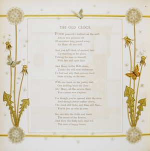 A poem entitled 'The Old Clock'
