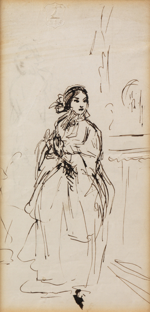 Hurrying Girl (pen and ink)