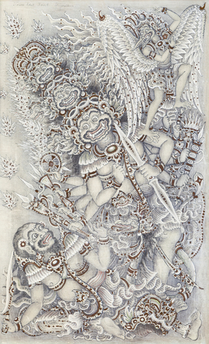 Demonic transformation of Krishna, 1953 (tempera on canvas)