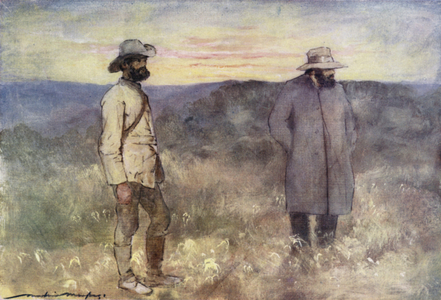 Cronje and Major Albrecht (colour litho)