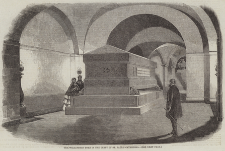The Wellington Tomb in the Crypt of St Paul's Cathedral (engraving)