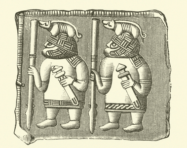 Warriors from the Viking Age (engraving)