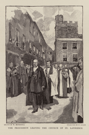 Enthronement of Anthony Wilson Thorold as the Bishop of Winchester, 3 March 1891 (engraving)