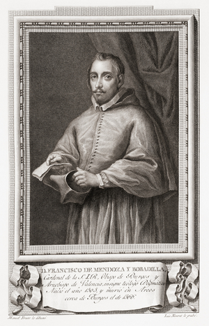Francisco Mendoza de Bobadilla, after an etching in Retratos de Los Españoles Ilustres, Madrid, Spain, pub. 1791