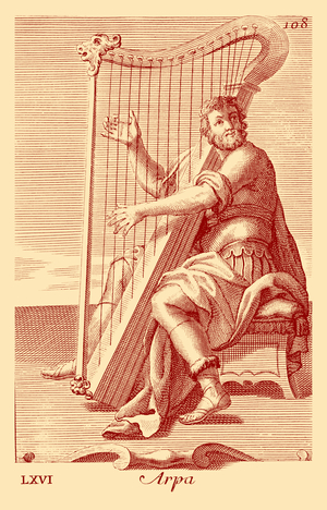 Man playing the Harp