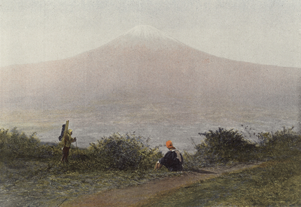 Le Fousi-Yama, Voican Du Japon (colour photo)