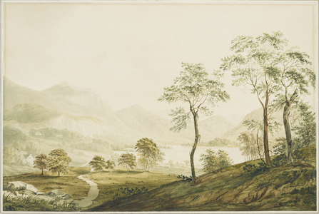 Loweswater, Cumberland (pencil & w/c on paper)