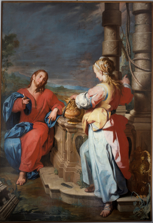Jesus and the Samaritan, c.1722 (oil on canvas)