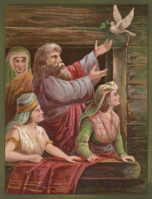 Noah in the ark (chromolitho)
