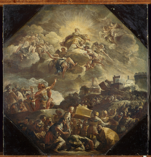 The transport of the Ark of the Covenant, 1693-94 (oil on canvas)