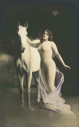 Nude in bodystocking (coloured photo)