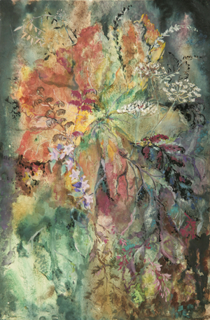 Fantasy with Flowers and Leaves, 1978 (gouache on paper)