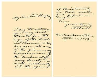 Autograph: Albert, Prince Consort, 1856.