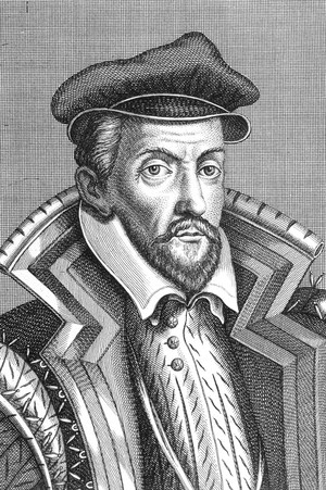 Gaspard de Coligny (1516-1572) French admiral, engraving