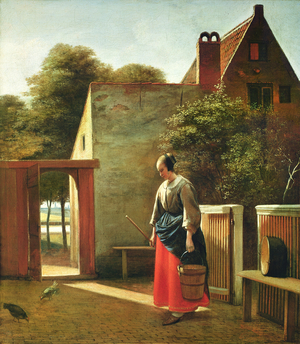 The Servant in the Courtyard, c.1660 (oil on canvas)