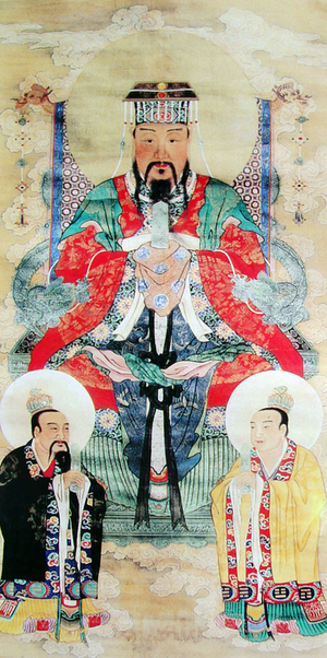 China: Zhongtian Beiji Ziwei Dadii, the 'Middle Heaven Great Emperor of the North Pole Star of Purple Subtlety'. First of the Four Heavenly Ministers (Siyu) of Daoism.