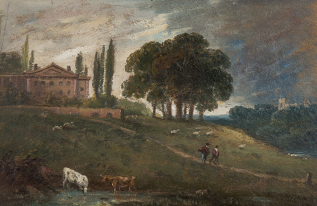 Hampstead capriccio, 1828 (oil on paper)