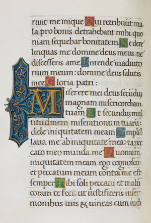 Text page with initial 'M'